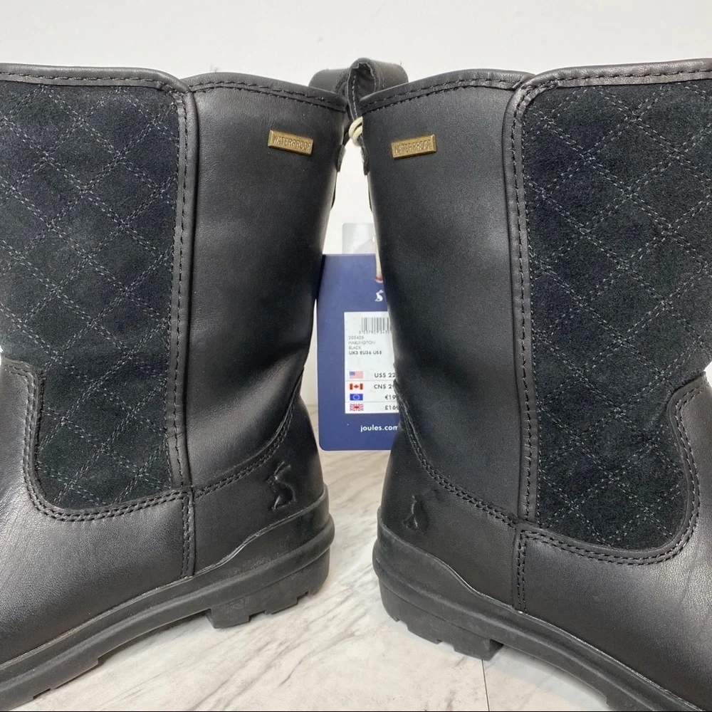 NWT! Joules Harlington Black Snow Boot 5 - Picture 6 of 13